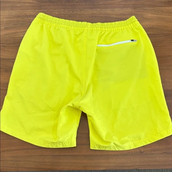 Outerknown Nomadic Volley Shorts Neon Yellow Athletic Swim Outdoor Surf Medium - Picture 5 of 6